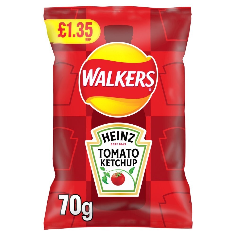 Walkers Tomato Ketchup Sharing Bag Crisps 70g X 18 Tracked Delivery1