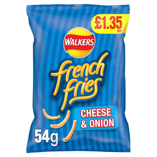 Full Box of 18 Walkers Cheese And Onion French Fries Share Bags 54g Only £23.490