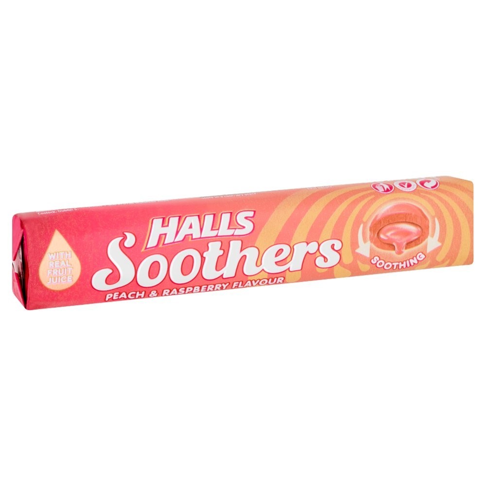 Halls Soothers Peach And Raspberry Flavour 20 x 45g each FREE TRACKED POSTAGE1