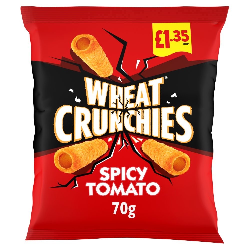 Wheat Crunchies Spicy Tomato FlavourPMP £1.35  Full Case of 16x70g SPECIAL OFFER0