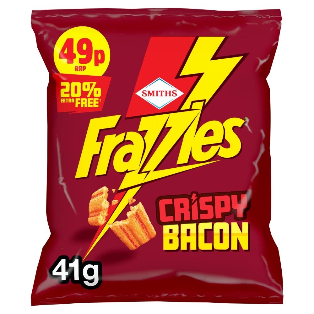 Smiths Frazzles Crispy Bacon Snacks 30 x 34g Bags0