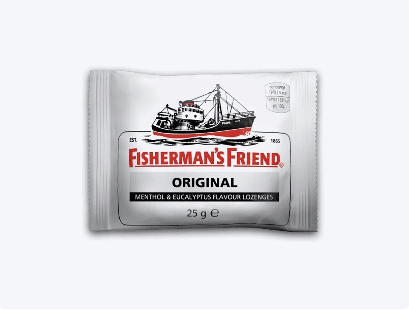 Full Box of 24 Fisherman's Friend Original Extra Strong Menthol Lozenges0