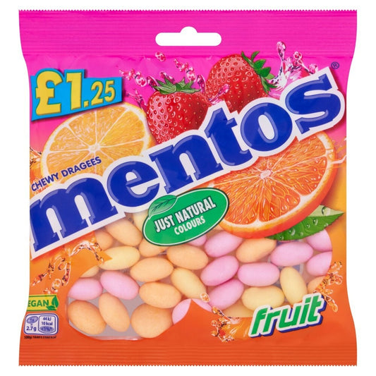 Mentos Chewy Fruits Flavour Large Bags Full Case X 12 Bags Tracked Delivery0