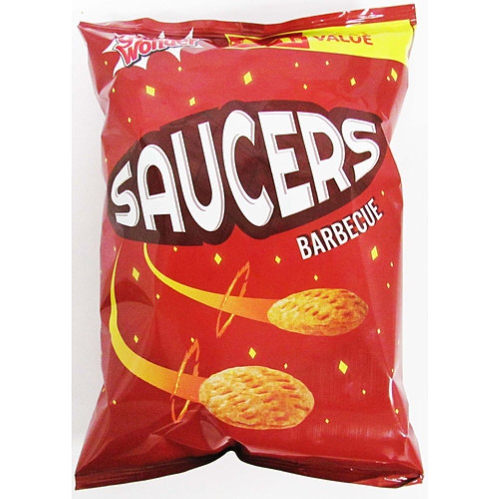 18 x Golden Wonder Saucers BBQ Snacks 40g – Full Box – Tangy Barbecue Flavour1