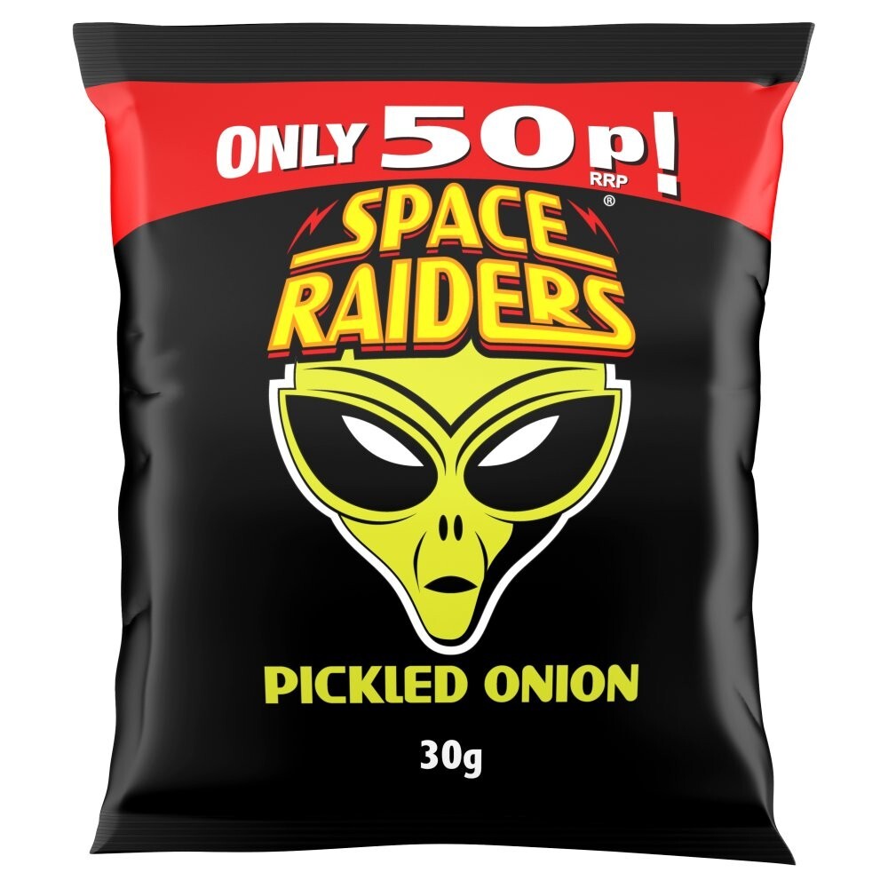 Space Raiders 30g x 36 Packs PICKLED ONION  Only £16.99 B/Before 14th March 20261