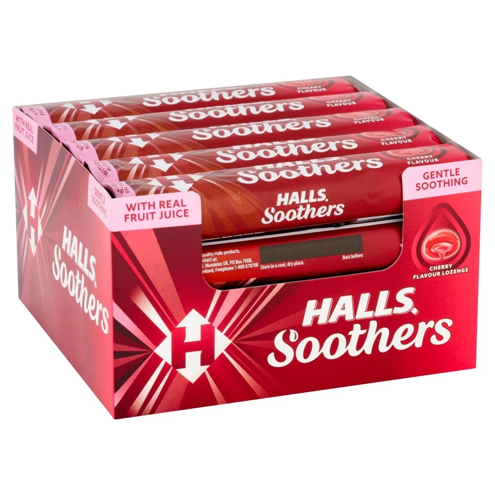 Halls Soothers Cherry Flavour 20 x 45g each FREE TRACKED POSTAGE2