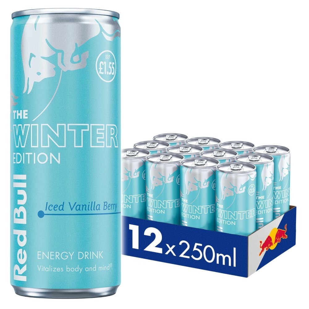 Red Bull Energy Drink 250ml Iced Vanilla Berry PM | Pack of 12 REDUCED TO CLEAR0