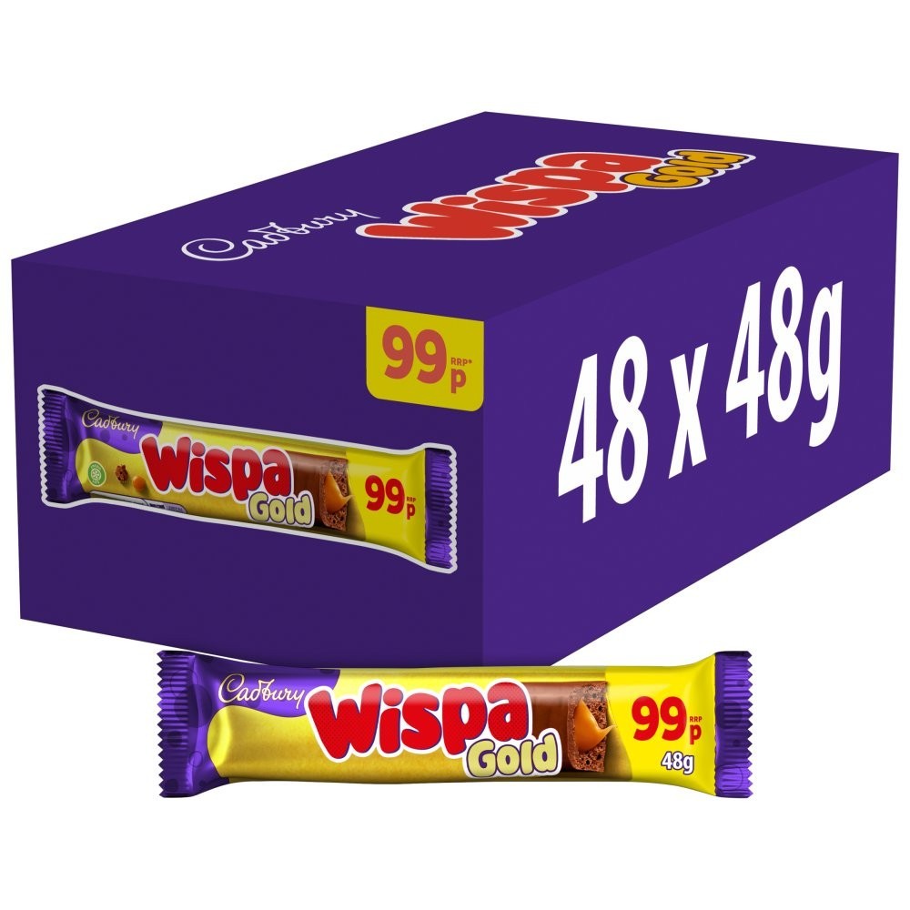 Box 48 Bars Cadburys Wispa Gold Chocolate Full 48g Bar Free Tracked Delivery2