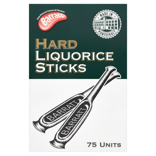 Box of 75 Barratt Hard Liquorice Sticks | Traditional Retro Sweet Shop Favourite0