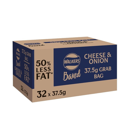 Walkers Crisps Oven Baked Cheese & Onion 32 x 37.5 Tracked Postage Only £23.990