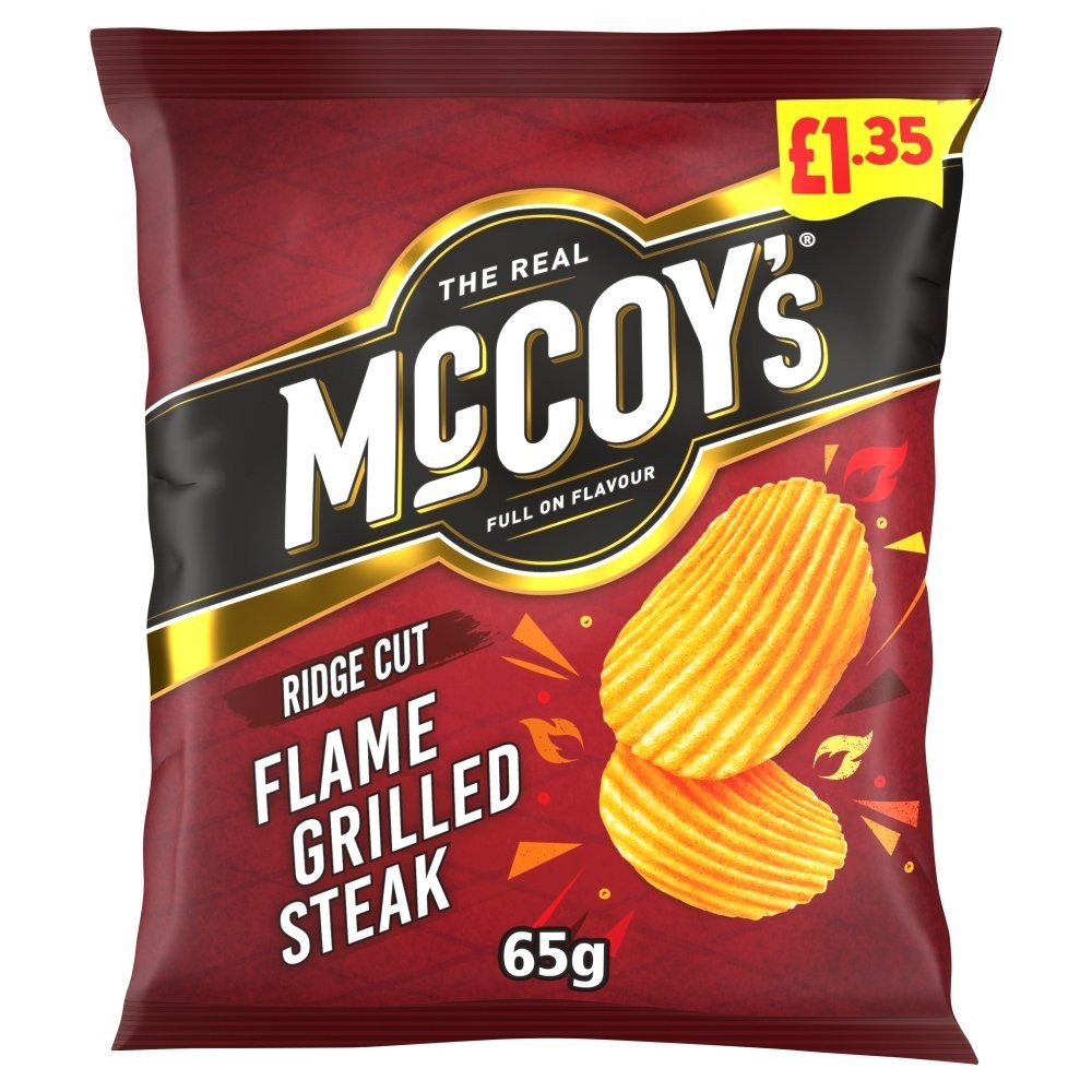20 x McCoy’s Flame Grilled Steak Crisps – Large Sharing Bags – Full Box1