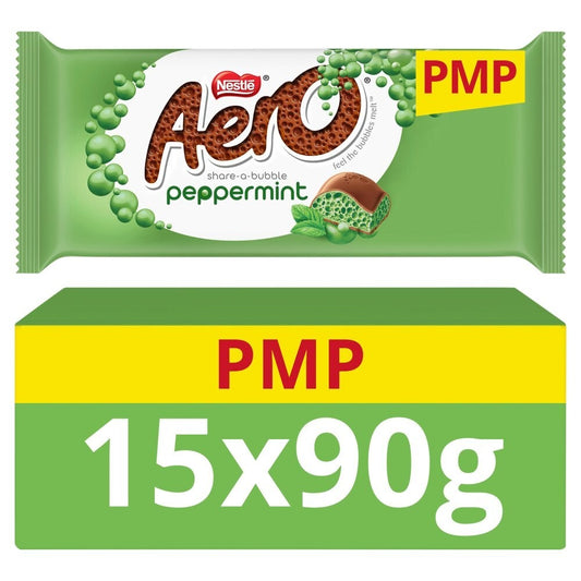 Aero Mint Chocolate Bars 90g x15 Full Box Nestle Sharing Treat0