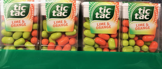 Tic Tac Lime And Orange Sweets in Bulk 18 g x 24 packs Free Tracked Postage0