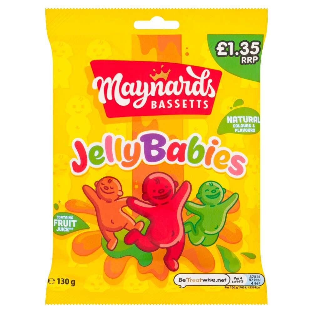 Maynards Bassetts Jelly Babies Full Box of 10 x 130g Bags Classic British Sweets1