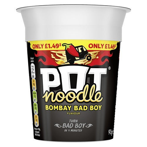 Pot Noodle Bombay Bad Boy Flavour, Pack of 12 (12 x90g pot) REDUCED TO CLEAR0