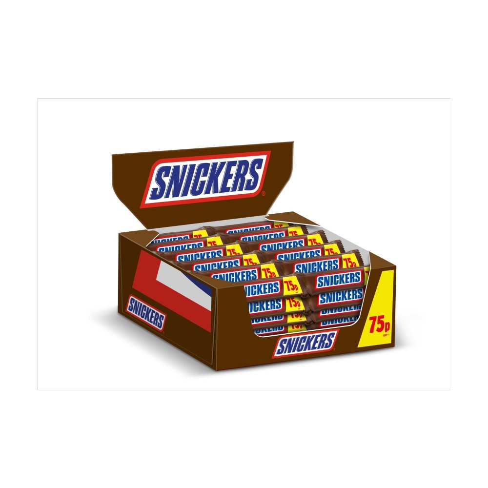 Full Box of 48 Bars Snickers Chocolate 48g Bars Price Marked 75p1