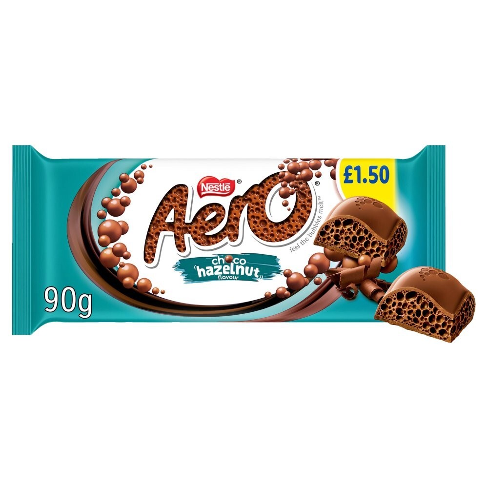 Full Box of 15 x 90g Bars Choco Aero Hazelnut Chocolate  Only £22.991