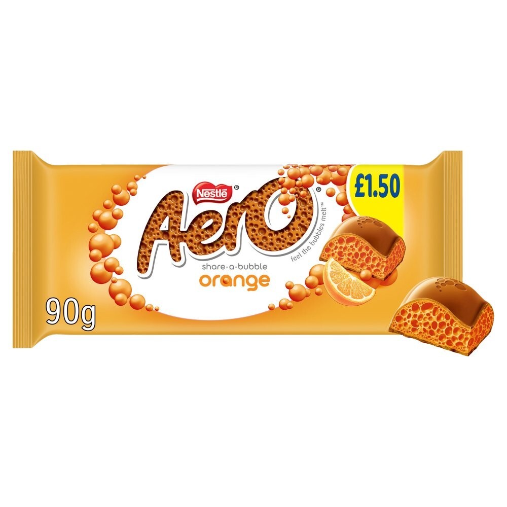 Full Box of 15x90g Bars Aero Orange Chocolate Bar £1.50 Bars1