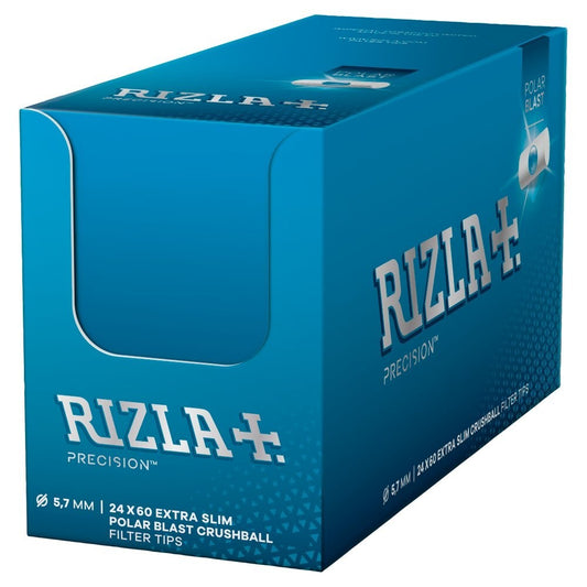 Rizla Polar Blast Extra Slim Filter Tips - Full Box of 24 Packs Sealed Box0