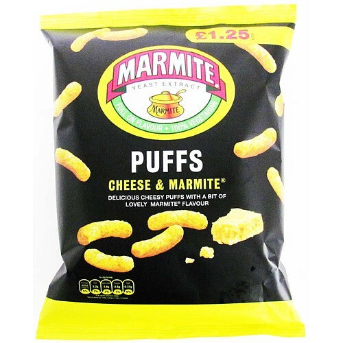 Golden Wonder Marmite And Cheese Puffs 18 x 60g Bags0
