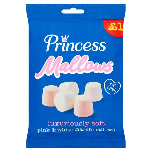 Princess Marsh Mallows Retro Kids Sweets  12 x 150gm Price Marked £1 Only £11.990