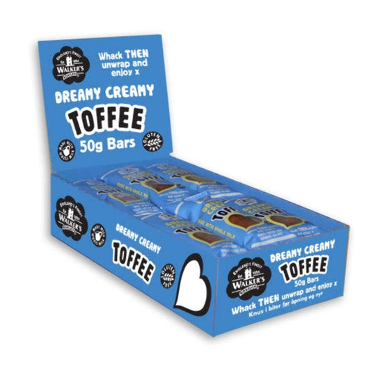 Full Box of 24 Walker's Nonsuch Dreamy Creamy Toffee Bars 50g