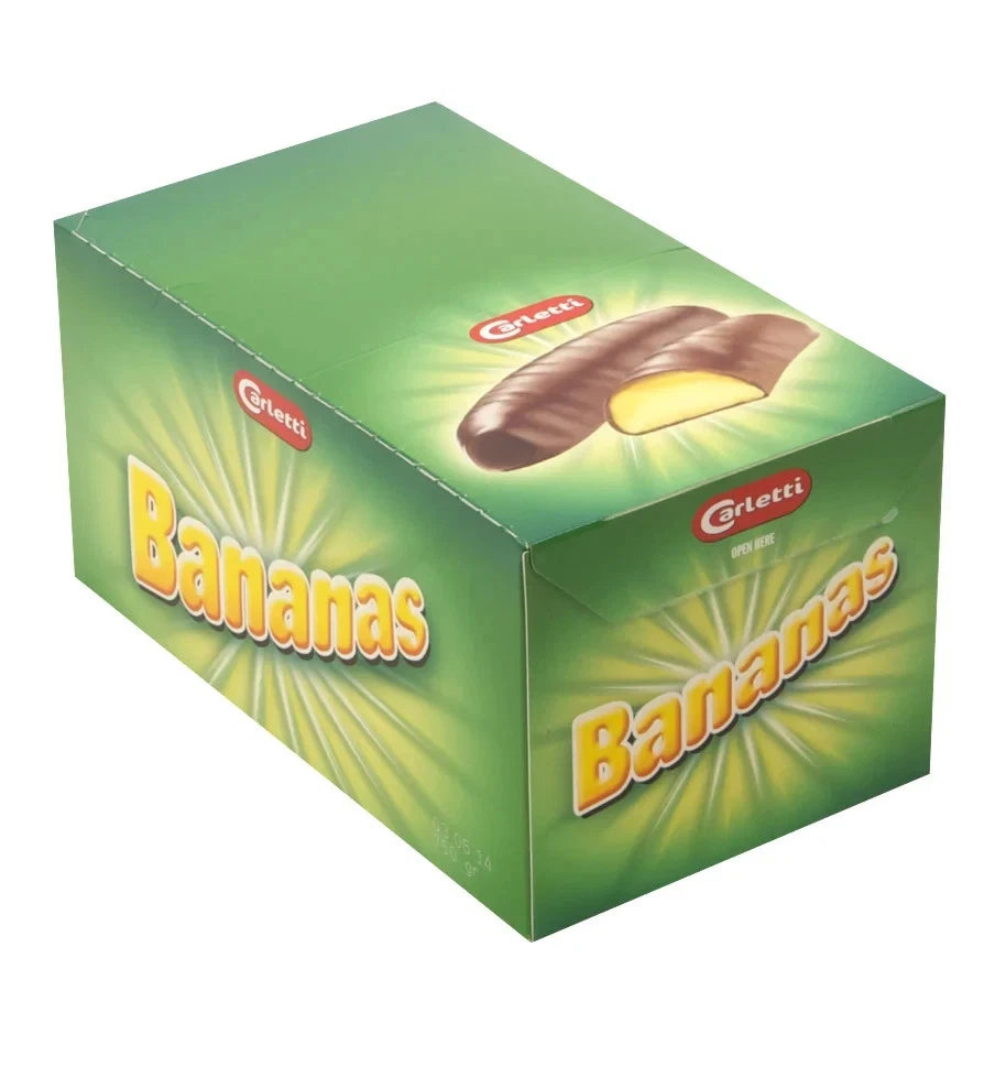 Box of 30 Hannahs Chocolate Bananas - Foam bananas with a chocolate coating