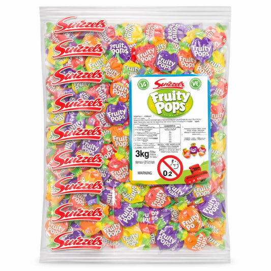 3 Kg Bulk Bag of Sweets Swizzels Fruity Pops Lollies Lollipops