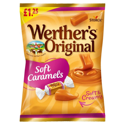 Box of 12 Bags Werther's Original Soft Caramels 110g Bag - Soft &amp; creamy