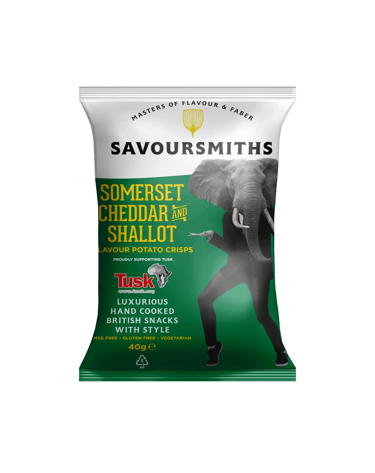 SAVOURSMITHS Crisps Mixed Box of 24 Packs 40g Each - 6 of Each Flavour