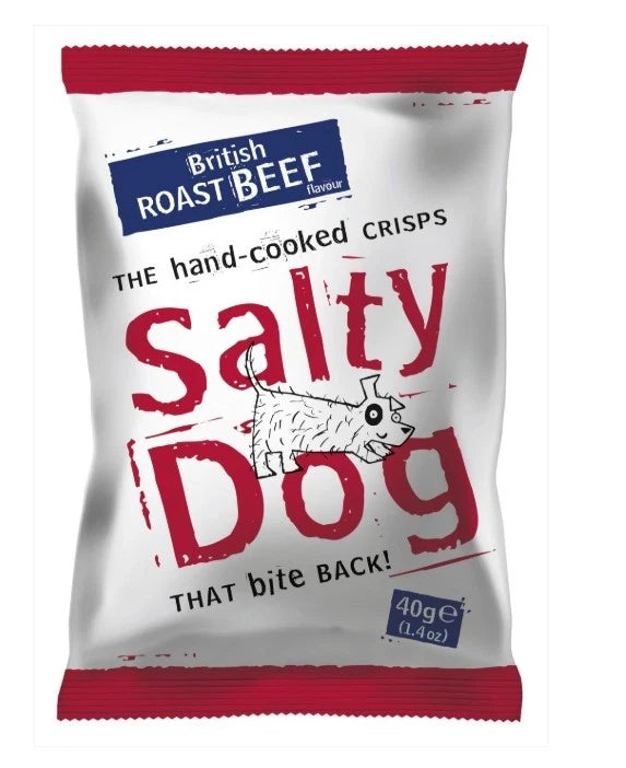 Mixed Box of Salty Dog Crisps - 6x 40g Packs - 24 Bags in total