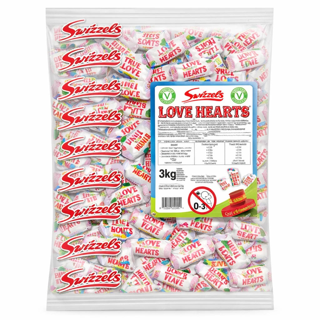 Full 3kg Bag Swizzels Mini Love Hearts Wedding Retro Party Valentine Sweets