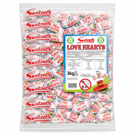 Full 3kg Bag Swizzels Mini Love Hearts Wedding Retro Party Valentine Sweets